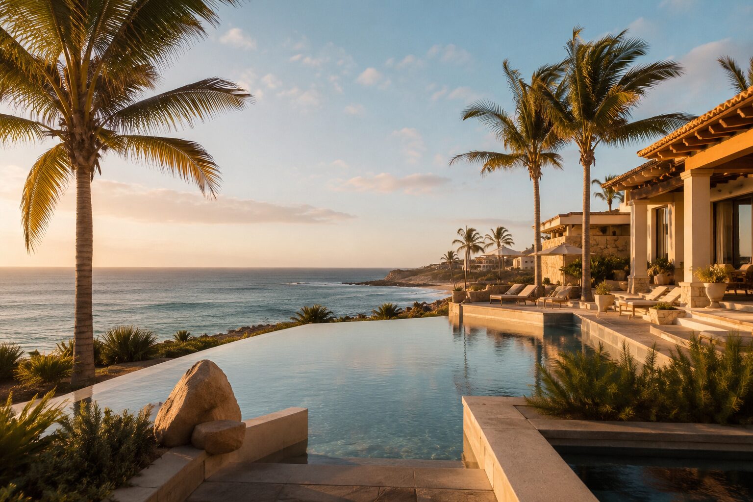 Beachfront cabanas and palms at Wailea Beach Resort